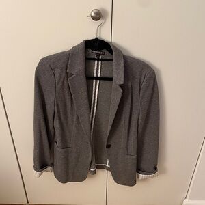 Express Charcoal Gray Blazer